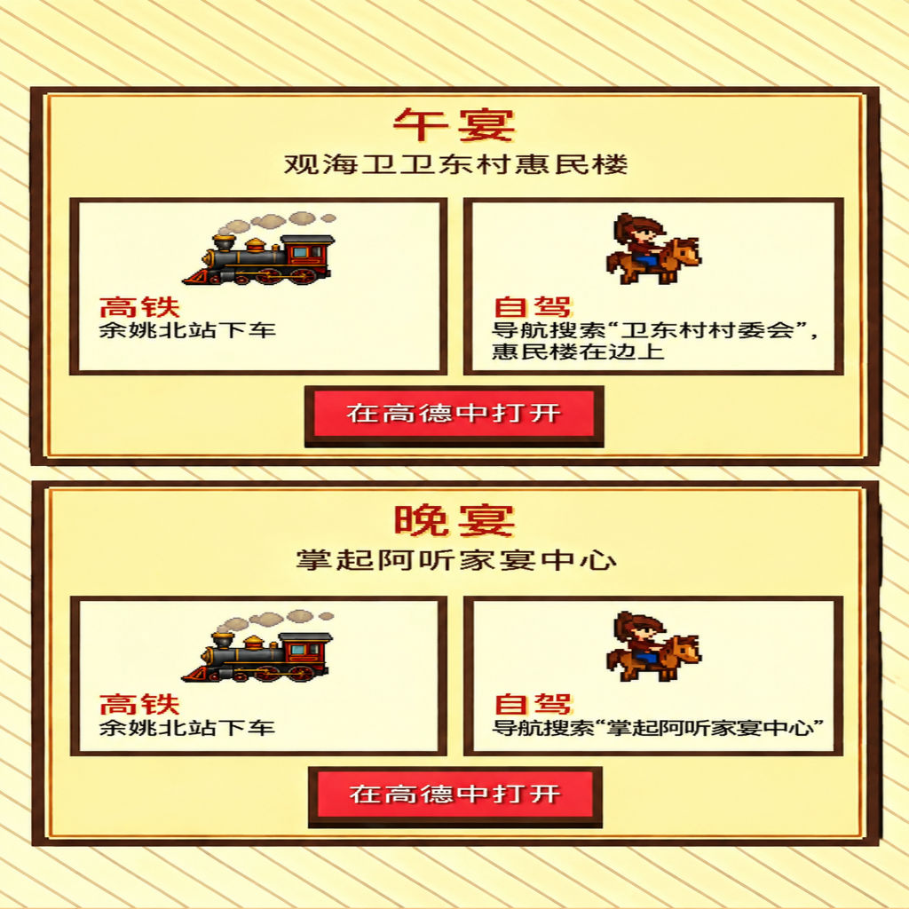 宴席地点与交通